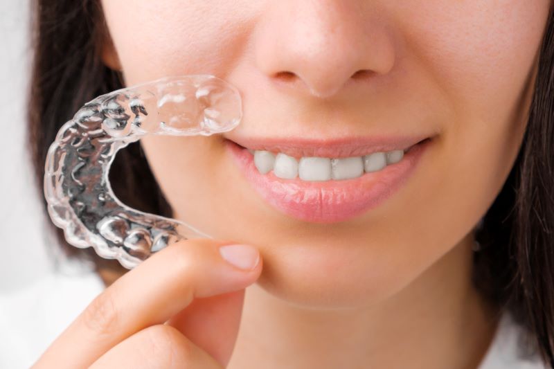 TMJ night guard used for teeth grinding treatment in Wetherill Park
