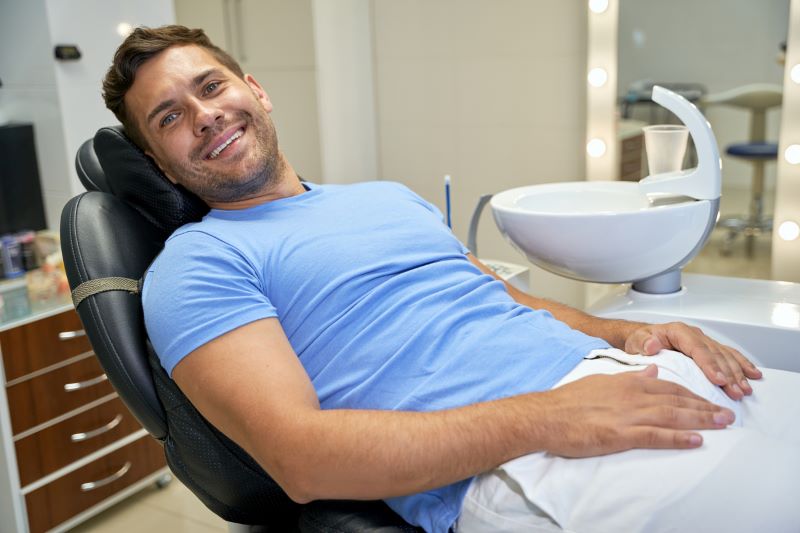 Patient feeling relief after TMJ treatment in Wetherill Park dental clinic