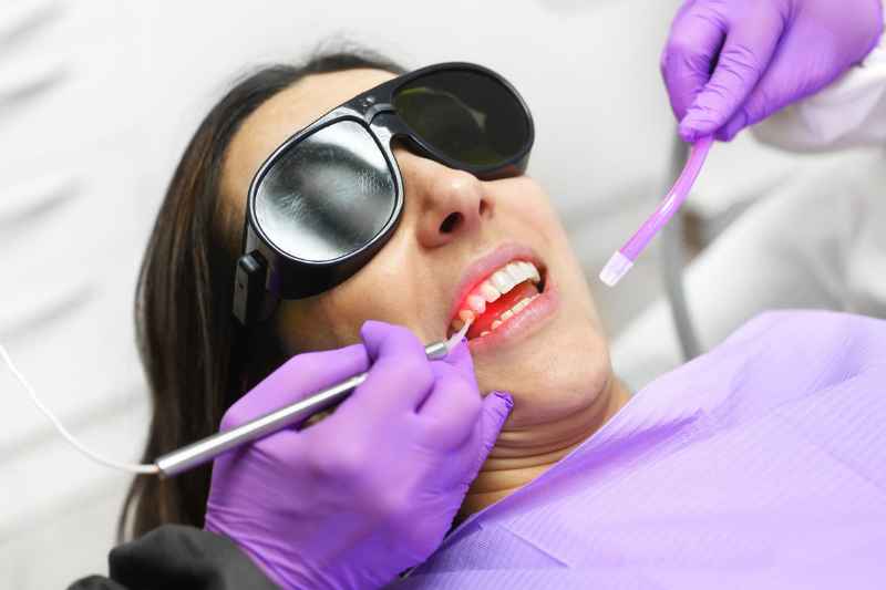 Laser gum therapy performed by our dentist in Wetherill Park to support gentle gum recession treatment