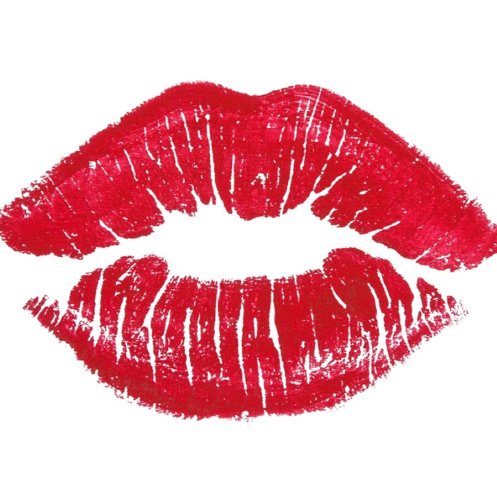 Red lipstick lip print illustration – cosmetic consultation Wetherill Park dental clinic.