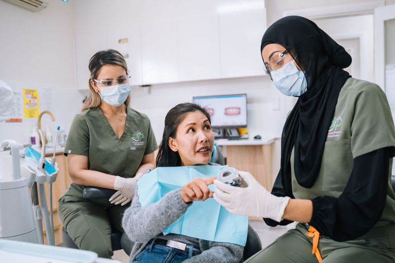 dentist consultation check up wetherill park patient discussing treatment options